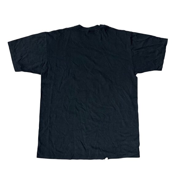 Vintage Speedo T Shirt XL Made In USA Black 1990s Single Stitch Purple Blue - Picture 3 of 10